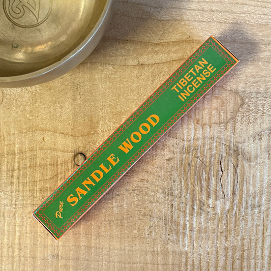 Chandra Devi Pure Sandalwood Incense sticks – 40-pack, handcrafted Tibetan incense for meditation and spiritual rituals