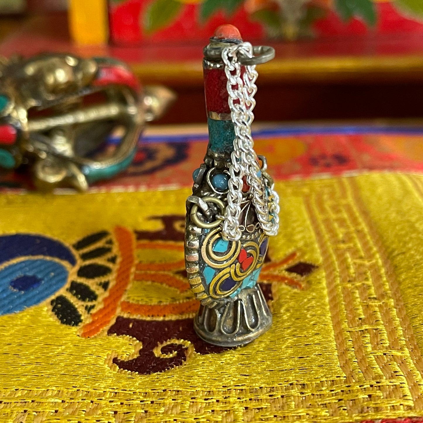 Small Tibetan Decorative oil pot  Surahi