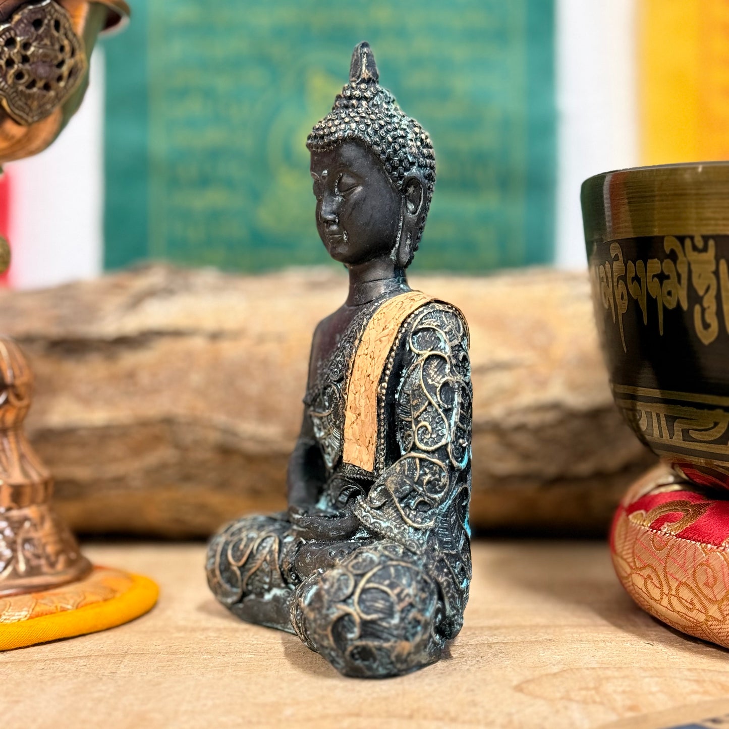 Thai-Style Buddha Figurine with Dhyana Mudra – 14cm

Elevate your space with this exquisite Thai-style Buddha figurine, showcasing a vintage aesthetic and a serene aura. Crafted with precision from high-quality resin, this 14cm statue features the Buddha in the Dhyana Mudra, a meditative hand gesture symbolizing spiritual enlightenment and harmony.

In this posture, the back of the right hand rests on the upturned palm of the left hand, with the thumbs lightly touching to create a circle of energy. This mud