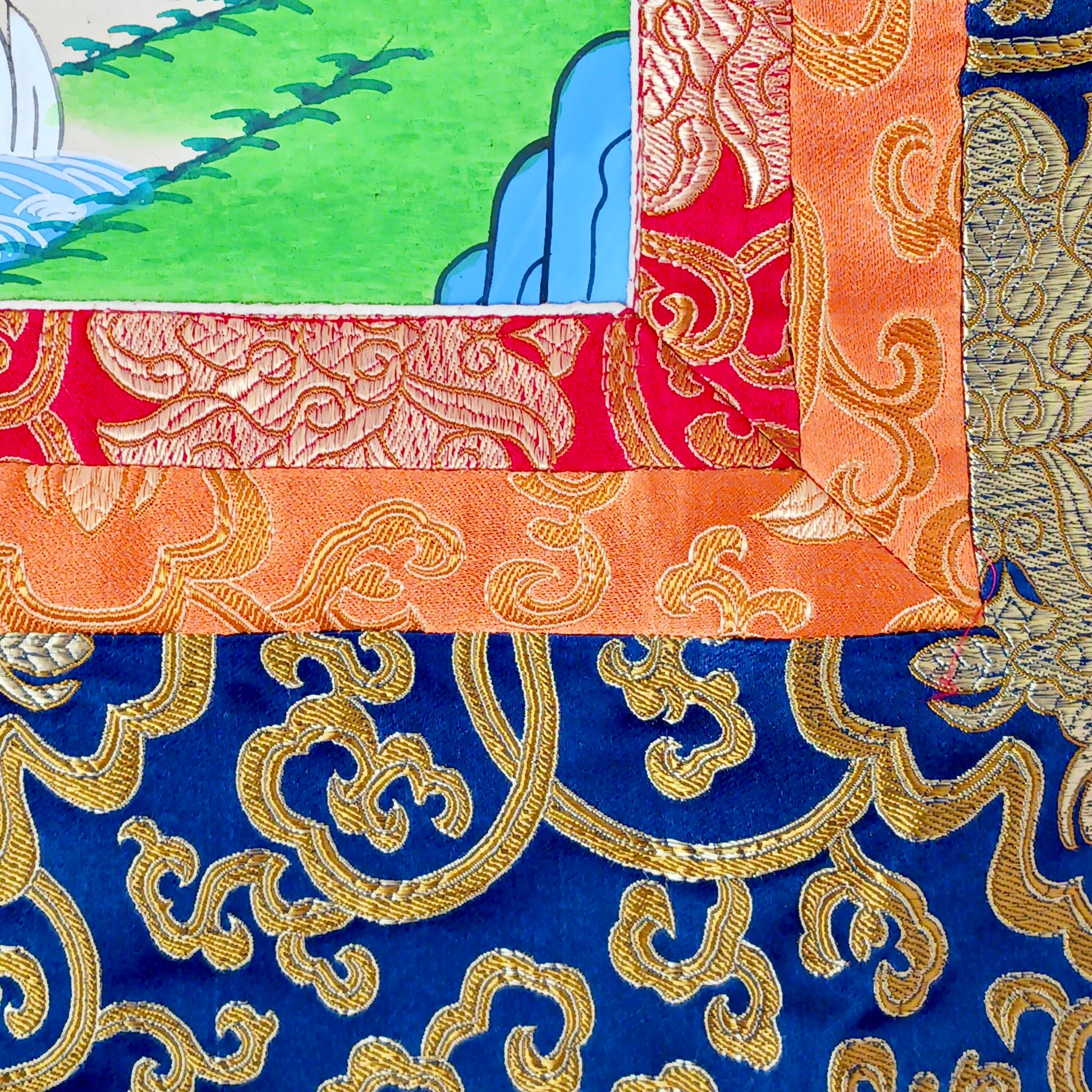 Green Tara Art Thangka Painting | 82cm x 53cm