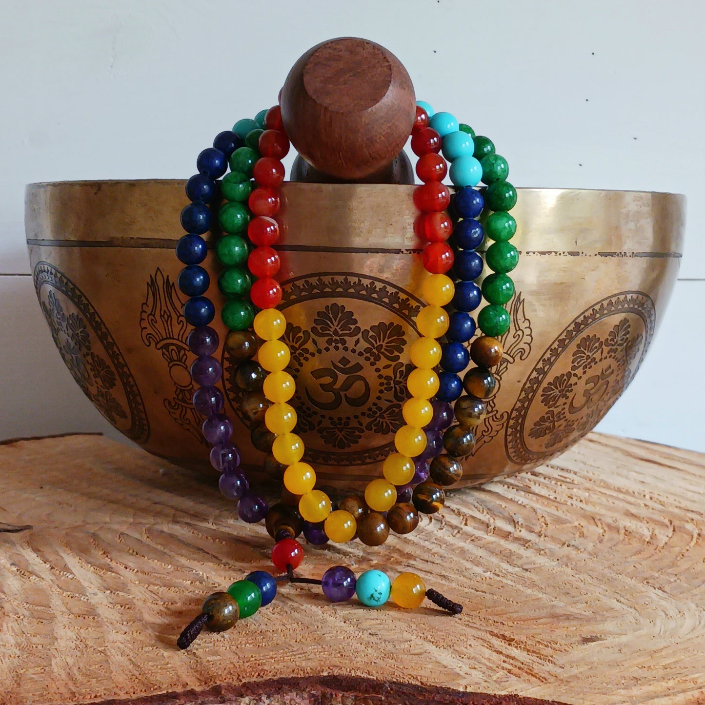 Chakra prayer beads