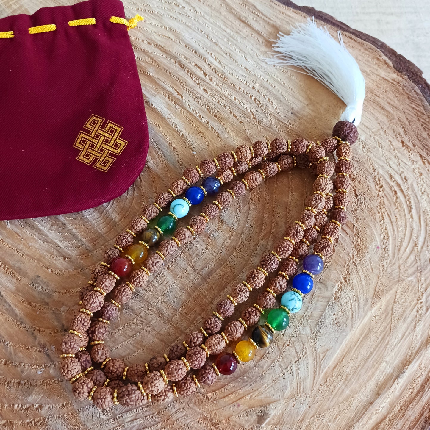 Chakra prayer beads