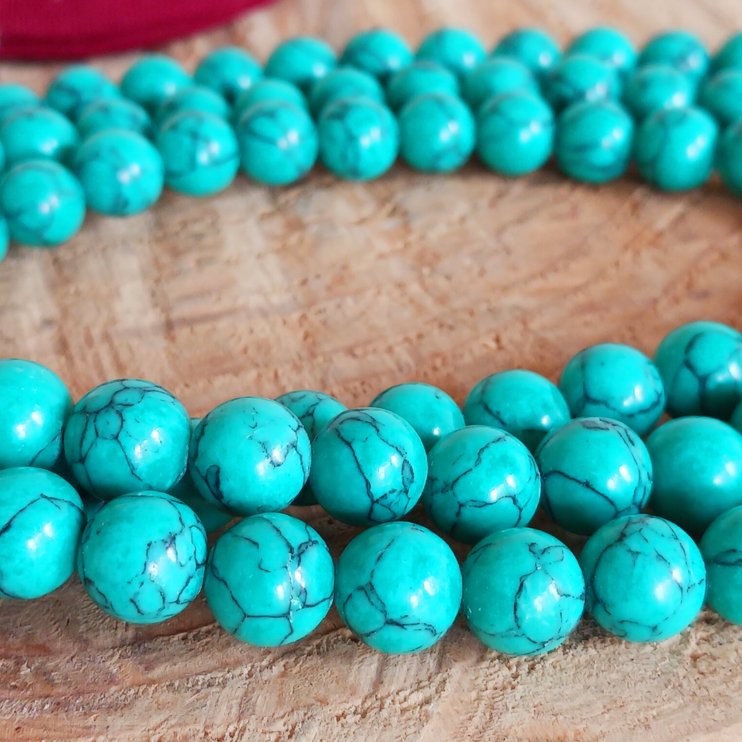 Turquoise mallah beads