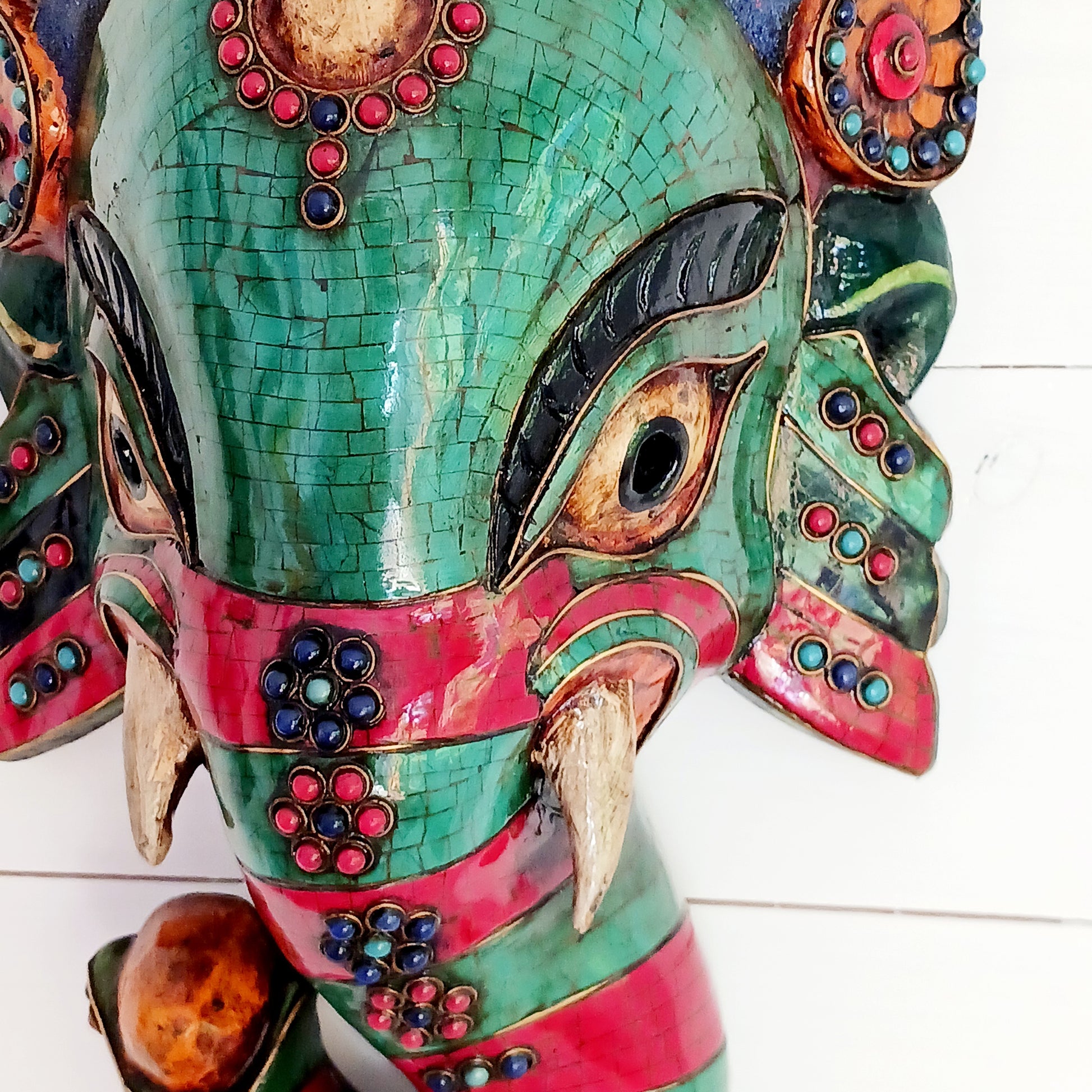 Ganesh (or Ganesha) is the Hindu elephant god, symbolising protection and the removal of obstacles from one's path. 