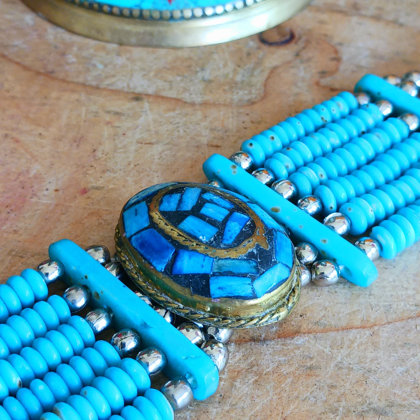 Handcrafted in Nepal, these Tibetan six line bead bracelets boast an antique, rustic quality that draws directly from the region's rich cultural and artisan legacy.