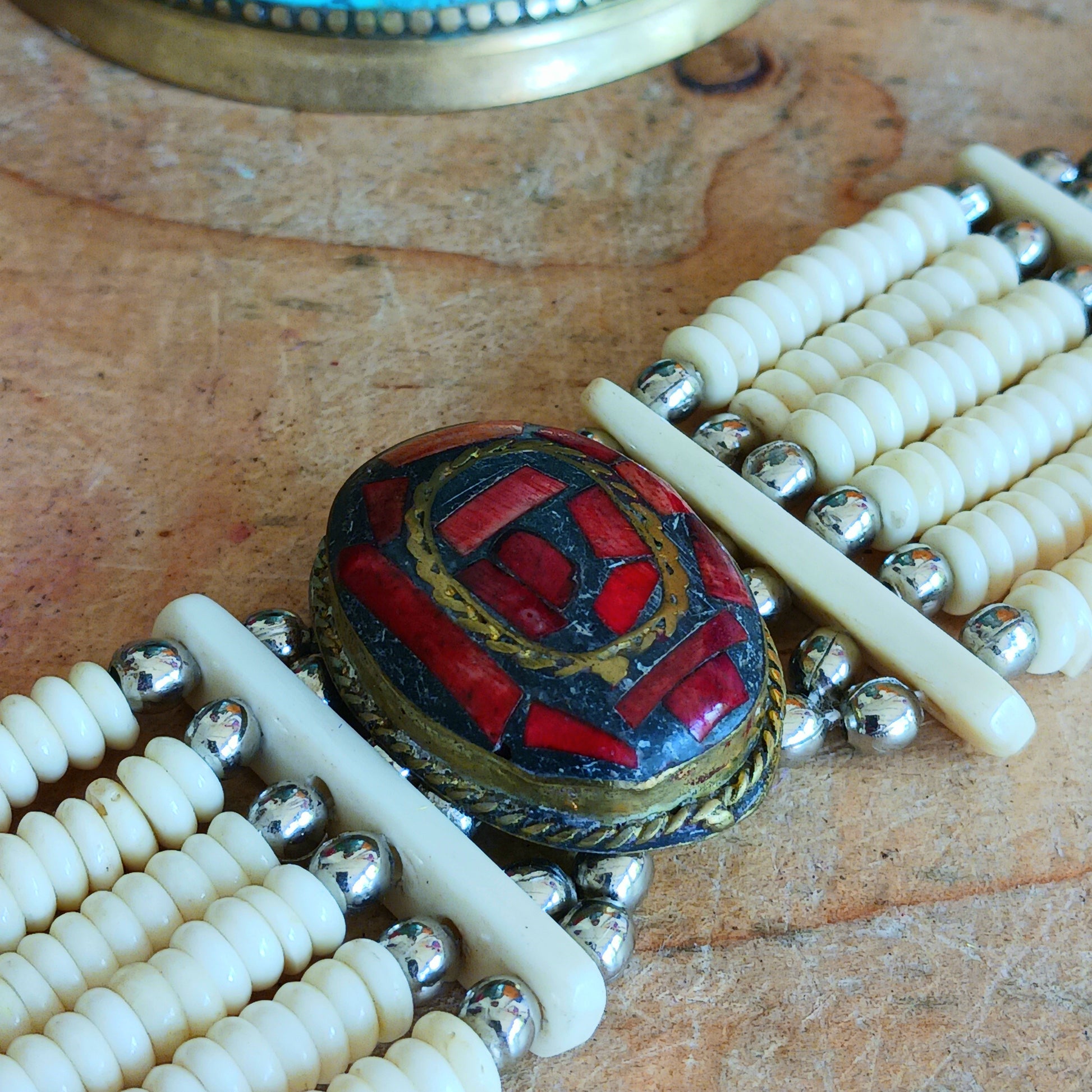 Handcrafted in Nepal, these Tibetan six line bead bracelets boast an antique, rustic quality that draws directly from the region's rich cultural and artisan legacy.