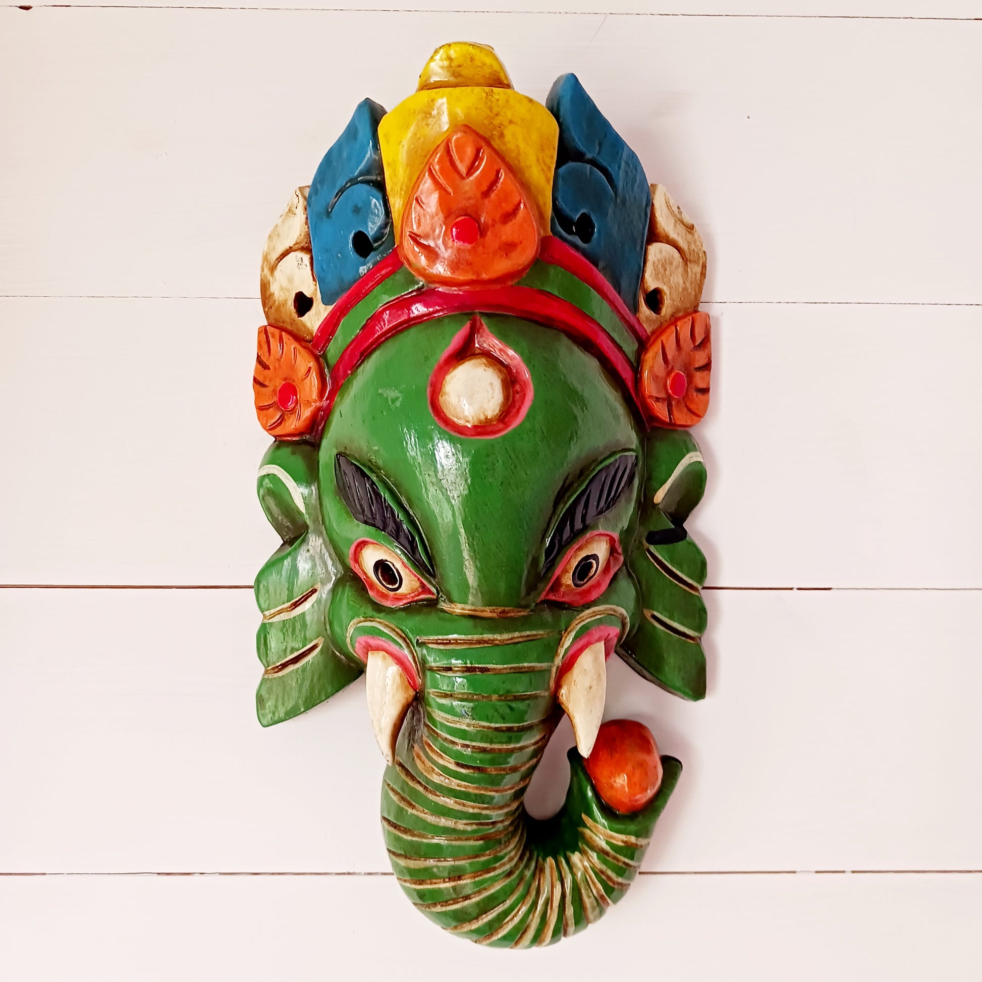 Ganesh, the elephant headed god of wisdom and success is the defender and remover of obstacles and has to be propitiated first before worship to other gods. He is one of the sons of Shiva.