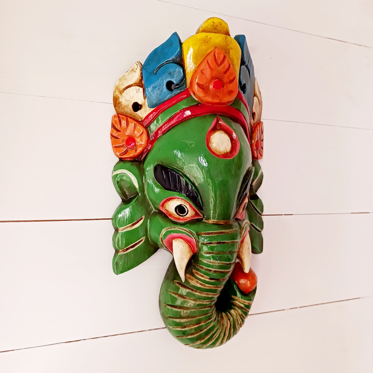 Ganesh, the elephant headed god of wisdom and success is the defender and remover of obstacles and has to be propitiated first before worship to other gods. He is one of the sons of Shiva.