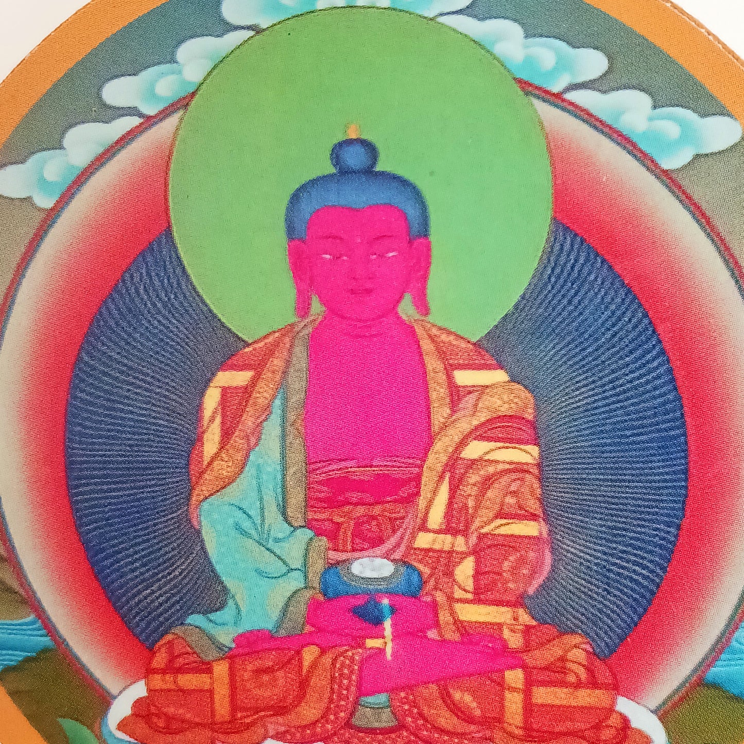 Amitabha or Amida is the main Buddha of Amida Buddhism, which originated in China, Vietnam, Korea and Japan. He is also called the Buddha of Infinite Light. 