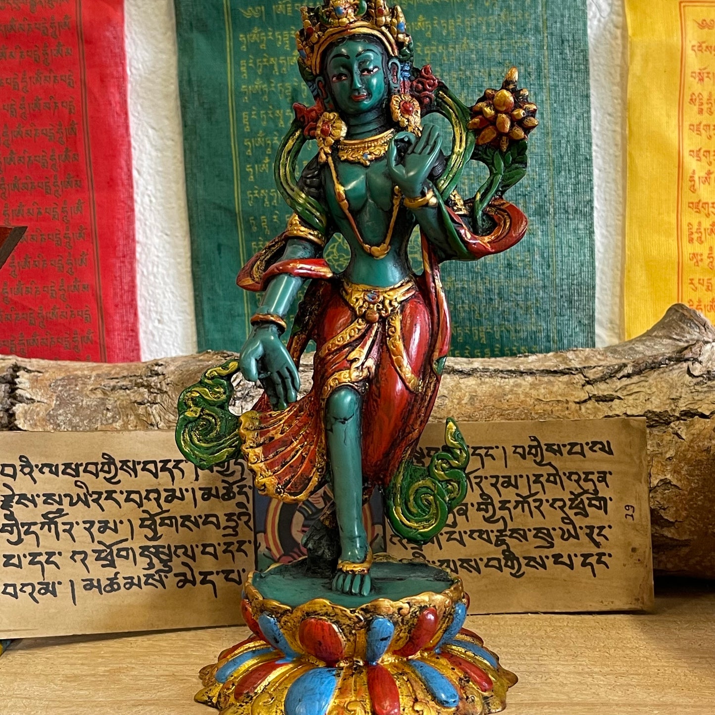 Dancing Tara Statue | Green Tara varada mudra