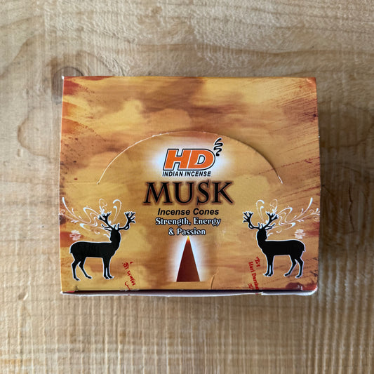 Musk Hari Incense Cones – Earthy Woodsy Ritual Incense Cones

Musk Hari incense cones with a deep earthy aroma. Ideal for meditation, grounding, energy alignment, and spiritual ritual use.