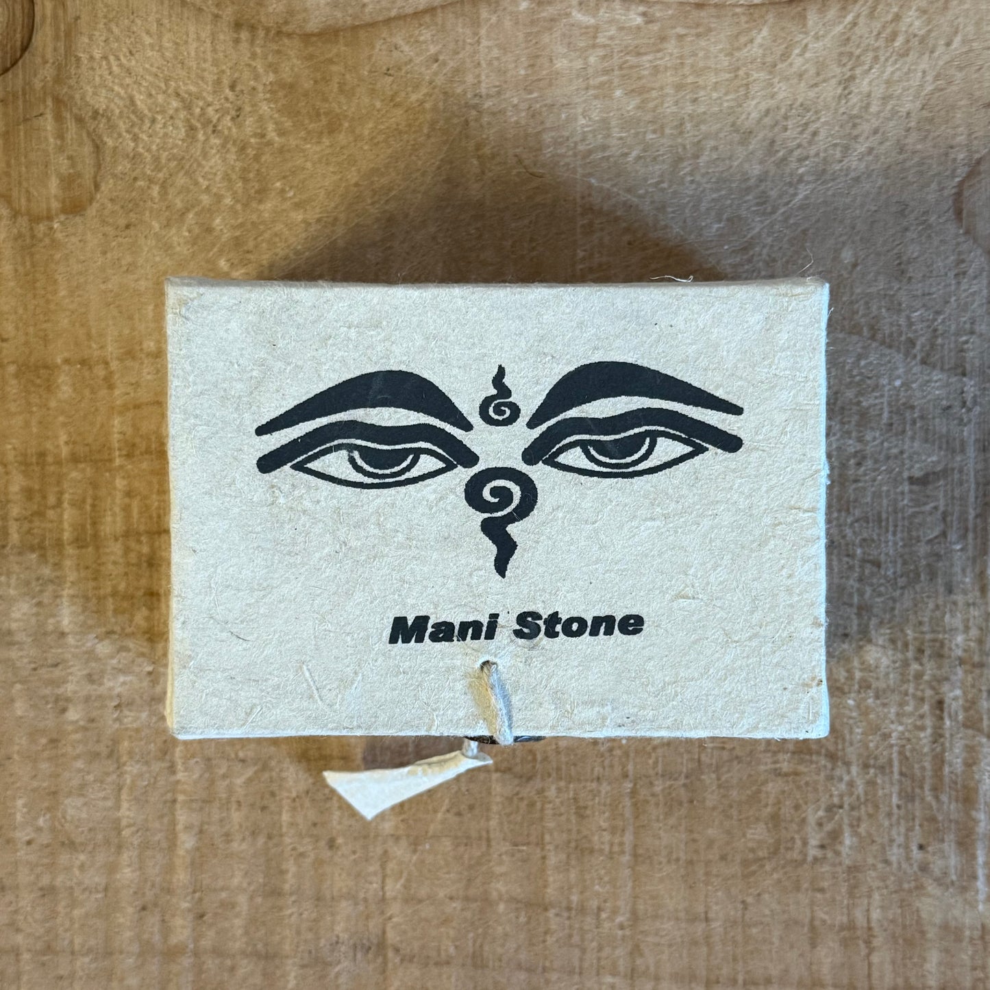 Himalayan Om Mani Mani stone with Buddha Eyes and Om Mani Padme Hum mantra incense holder