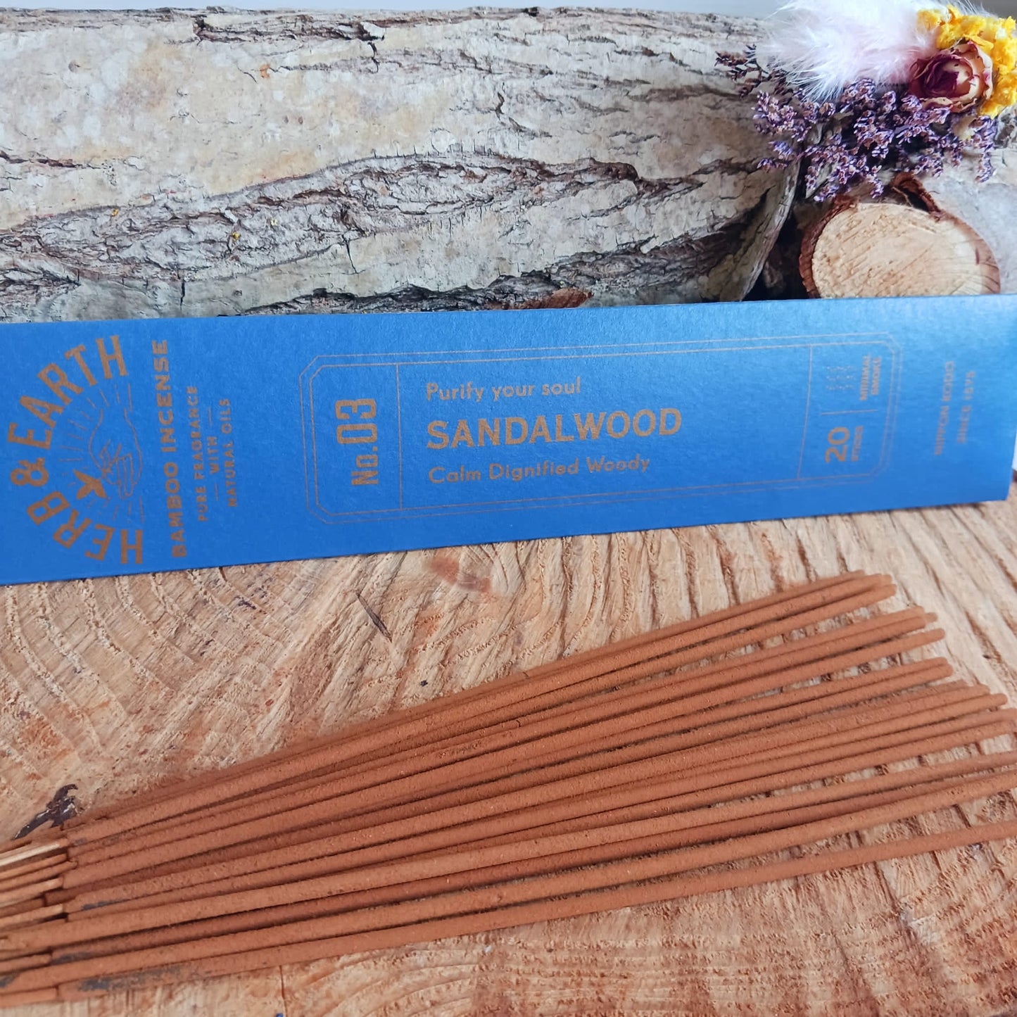 Herb & Earth Bamboo Incense Sticks | Sandalwood