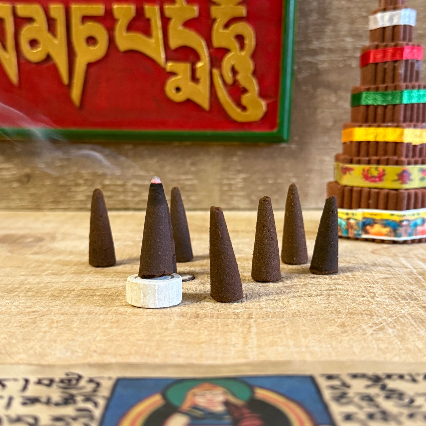Cleanse your space and elevate your spirit with Hari Darshan Palo Santo Incense Cones, handcrafted in Bangalore, India, by expert incense makers devoted to purity and tradition. Infused with the mystical essence of Palo Santo (Holy Wood), these cones release a gentle, woody, citrus-sweet fragrance that purifies energy and restores natural balance.

For centuries, Palo Santo has been revered for its power to clear negativity, uplift the spirit, and invite peace. As each cone burns, sacred smoke rises—calming