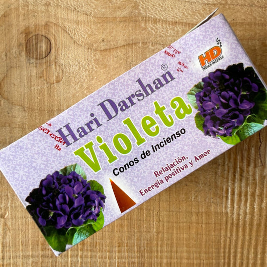 Violet Hari incense cones calming floral incense for sleep and relaxation