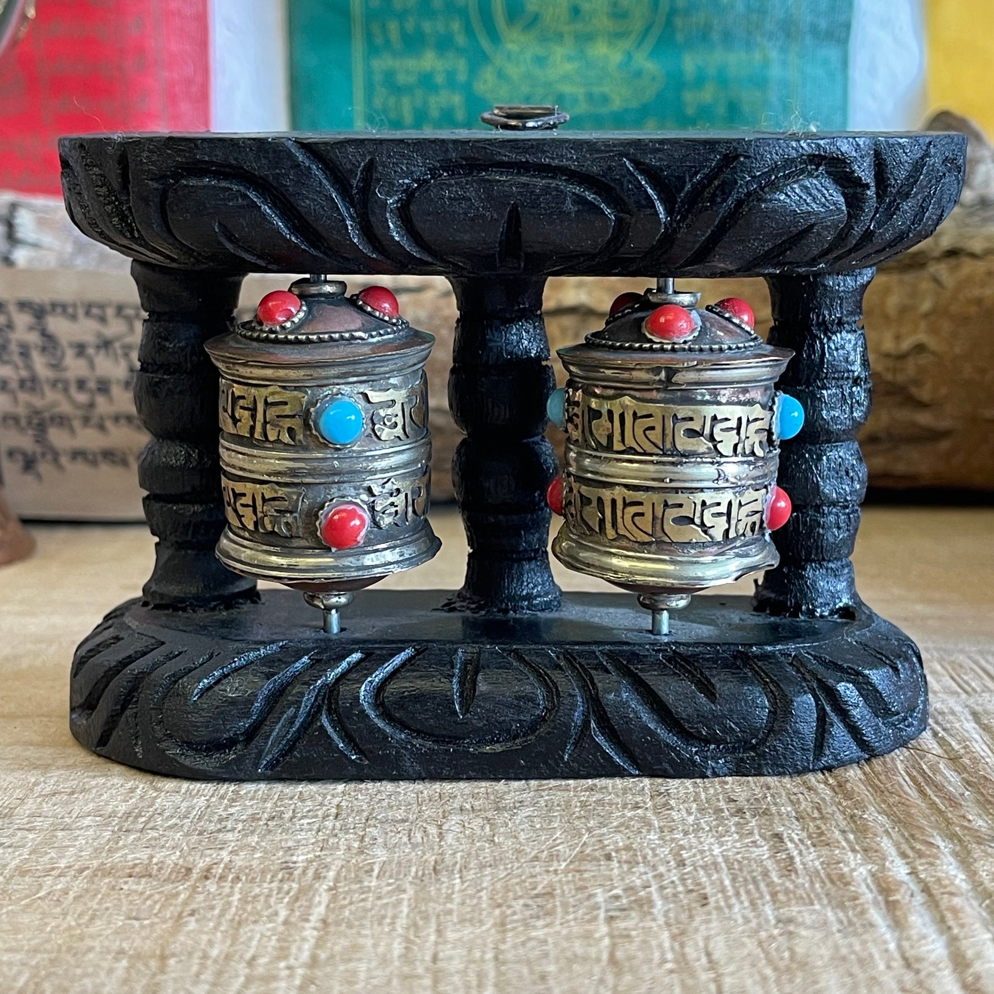 Wall Mounting Copper Prayer Wheel Double