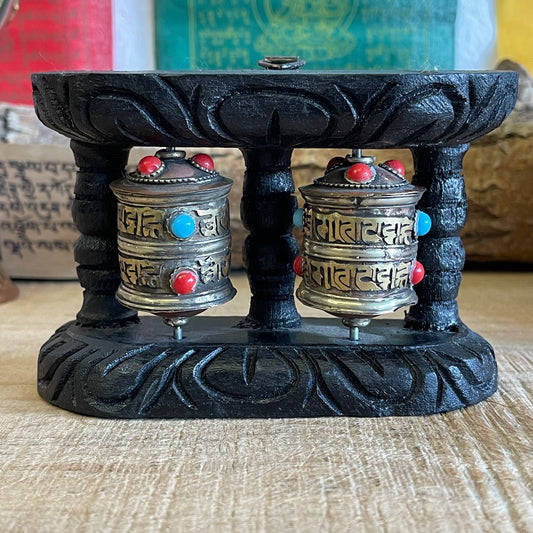 Wall Mounting Copper Prayer Wheel Double