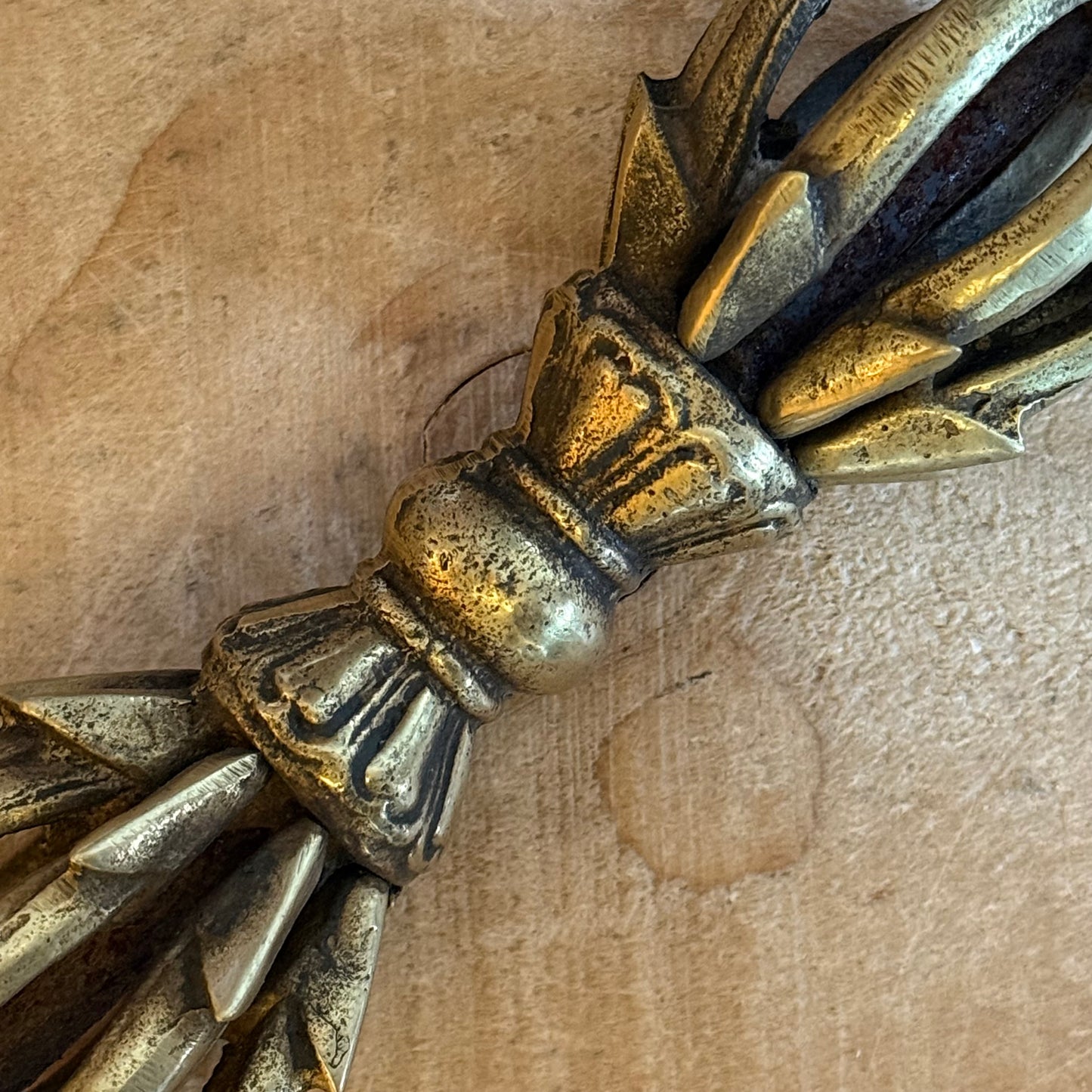 18cm Lotus Dorje vajra from Nepal, a sacred Tibetan Buddhist ritual object symbolising indestructibility, wisdom, and compassionate Vajrayana practice.