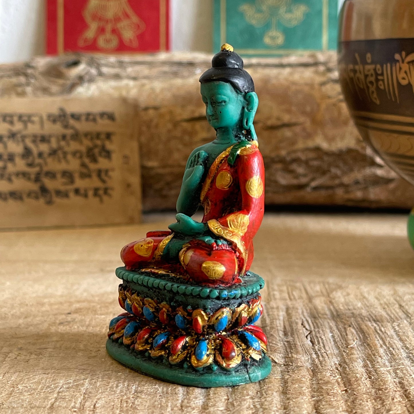 Small Hand Painted Resin Buddha Statue 8cm High