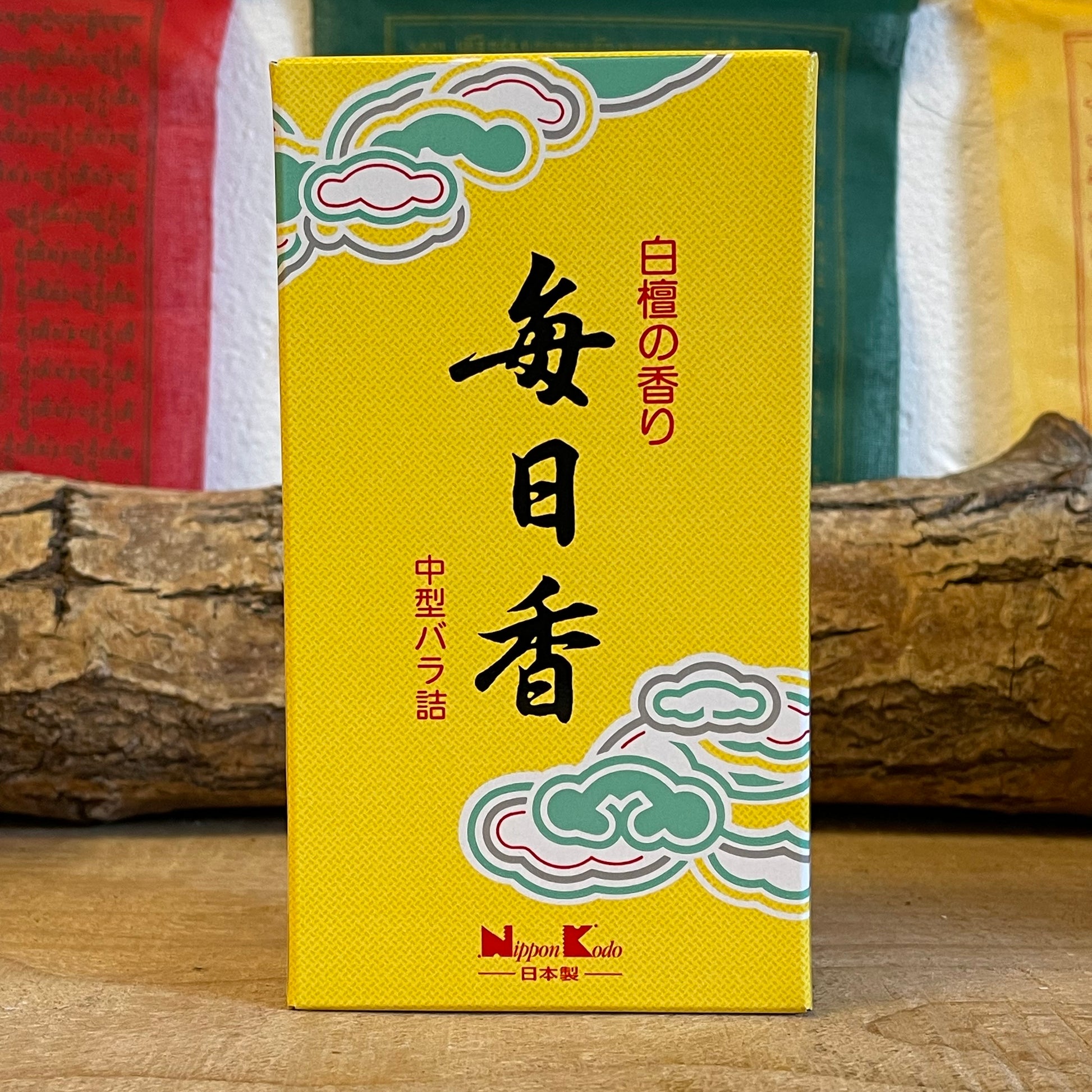 Mainichi-koh sandalwood incense is a form of daily use incense produced in Japan by famous manufacturers, Nippon Kodo. Mainichi-koh is the number one best selling brand in Japan.
