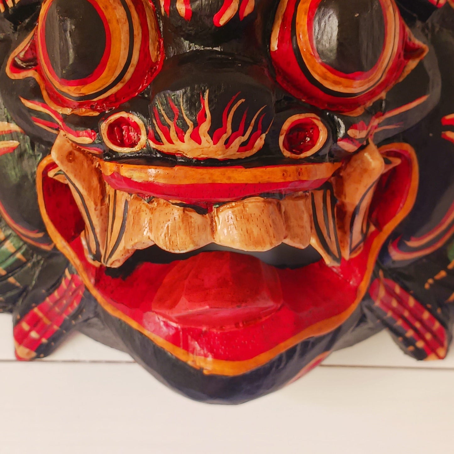 Handcarved Balinese Raksassa Large Mask | Black