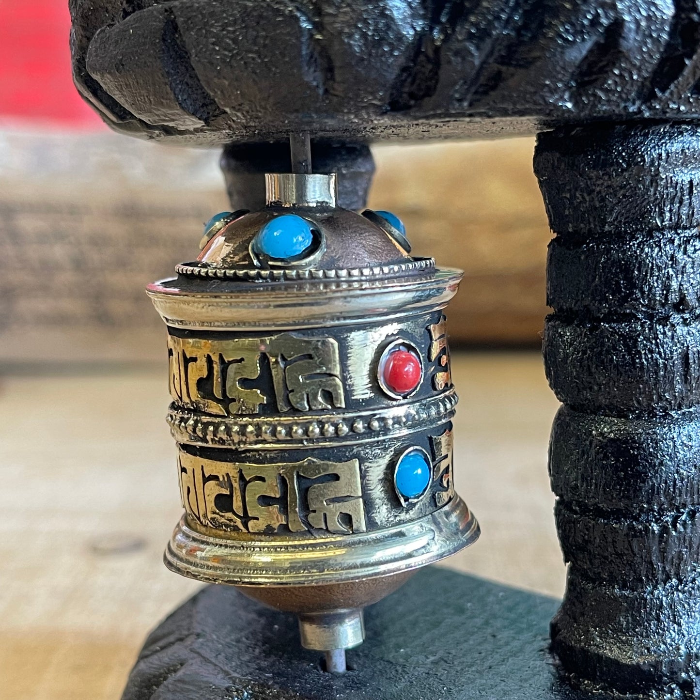 Wall Mounted Prayer Wheel | Small Hand crafted prayer Wheel