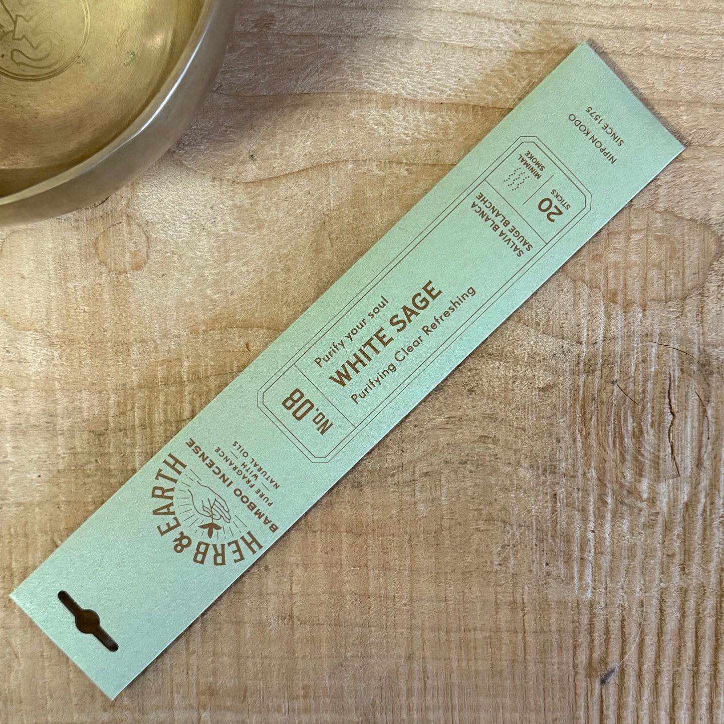 Herb & Earth White Sage bamboo Japanese incense sticks