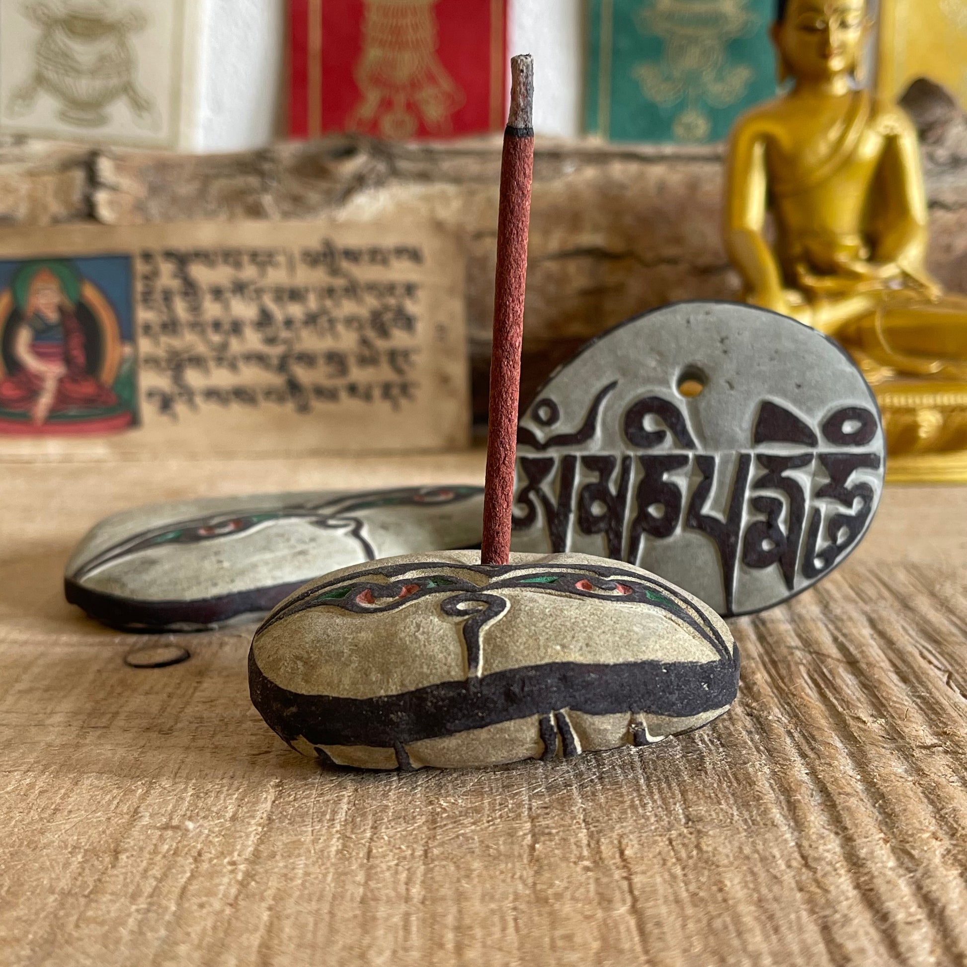 Himalayan Om Stone Incense Holder