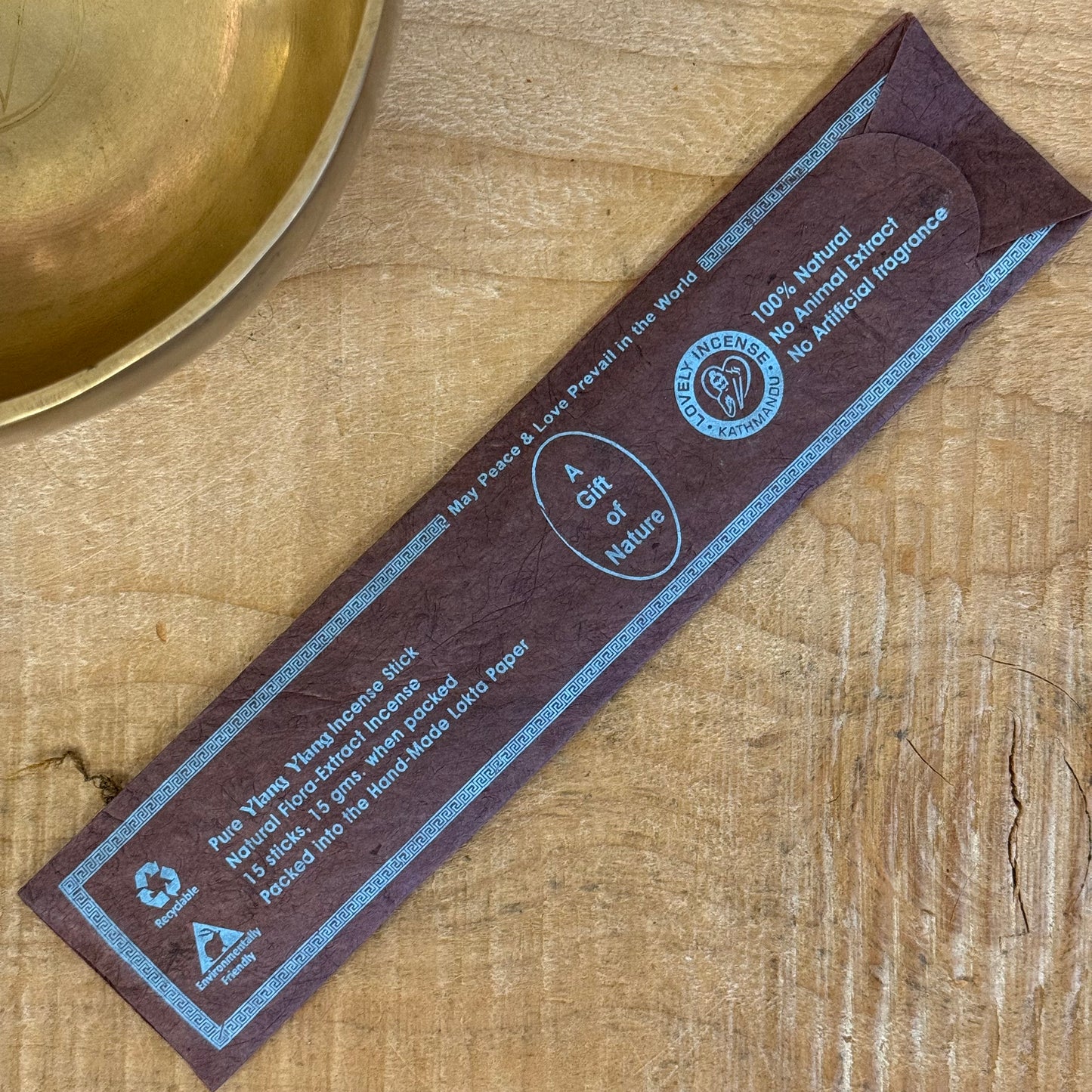 Ylang Ylang Flora handmade Nepalese incense sticks in Lokta paper.