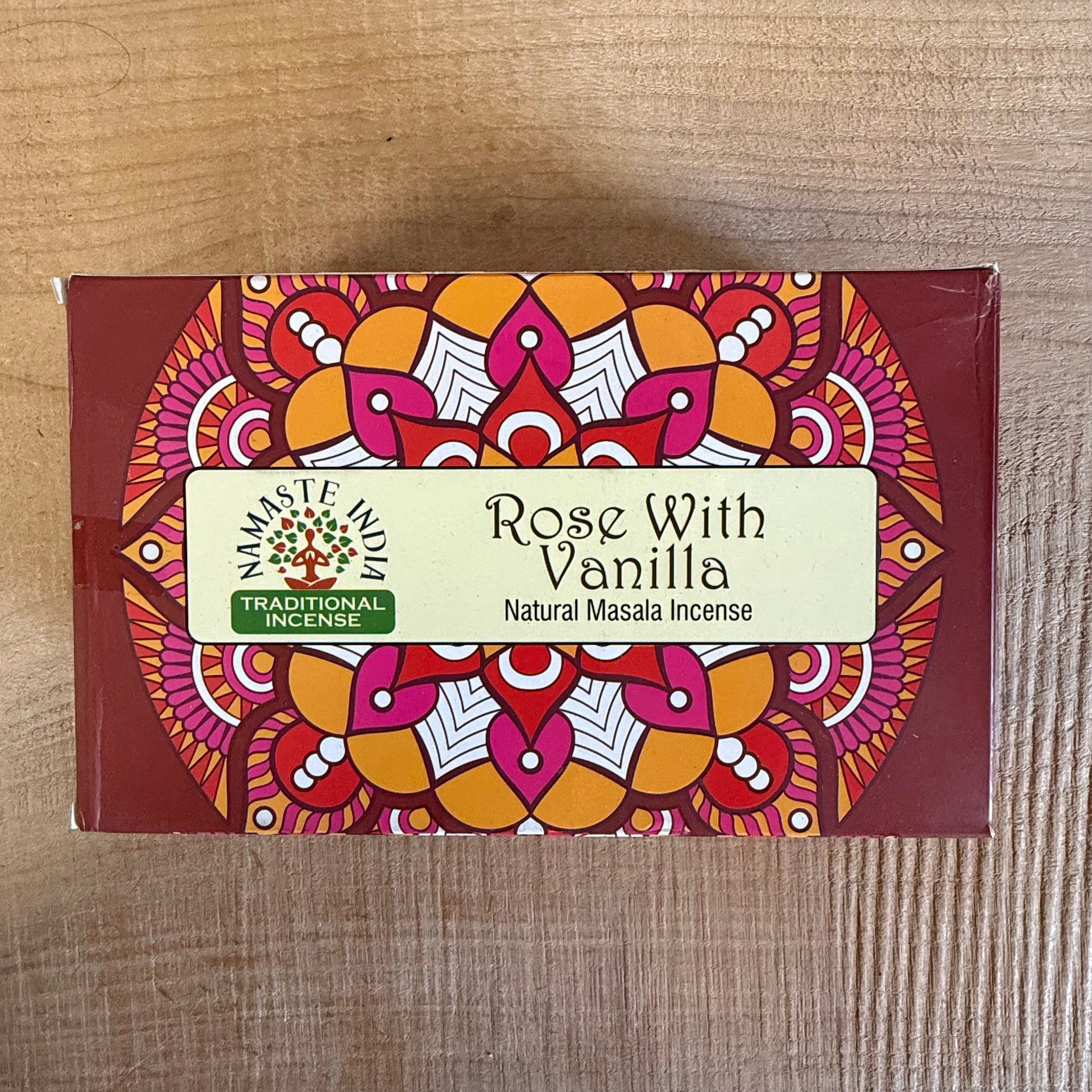 Rose and vanilla incense for relaxation, meditation, and loving energy