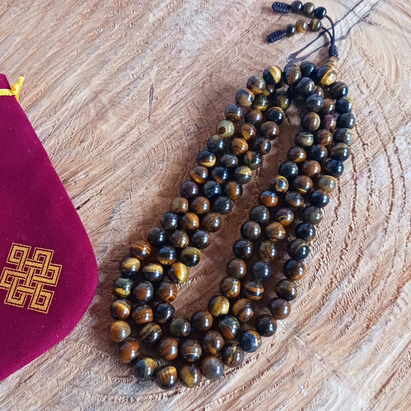 Tigers Eye Japa Mala Prayer Beads | 8mm