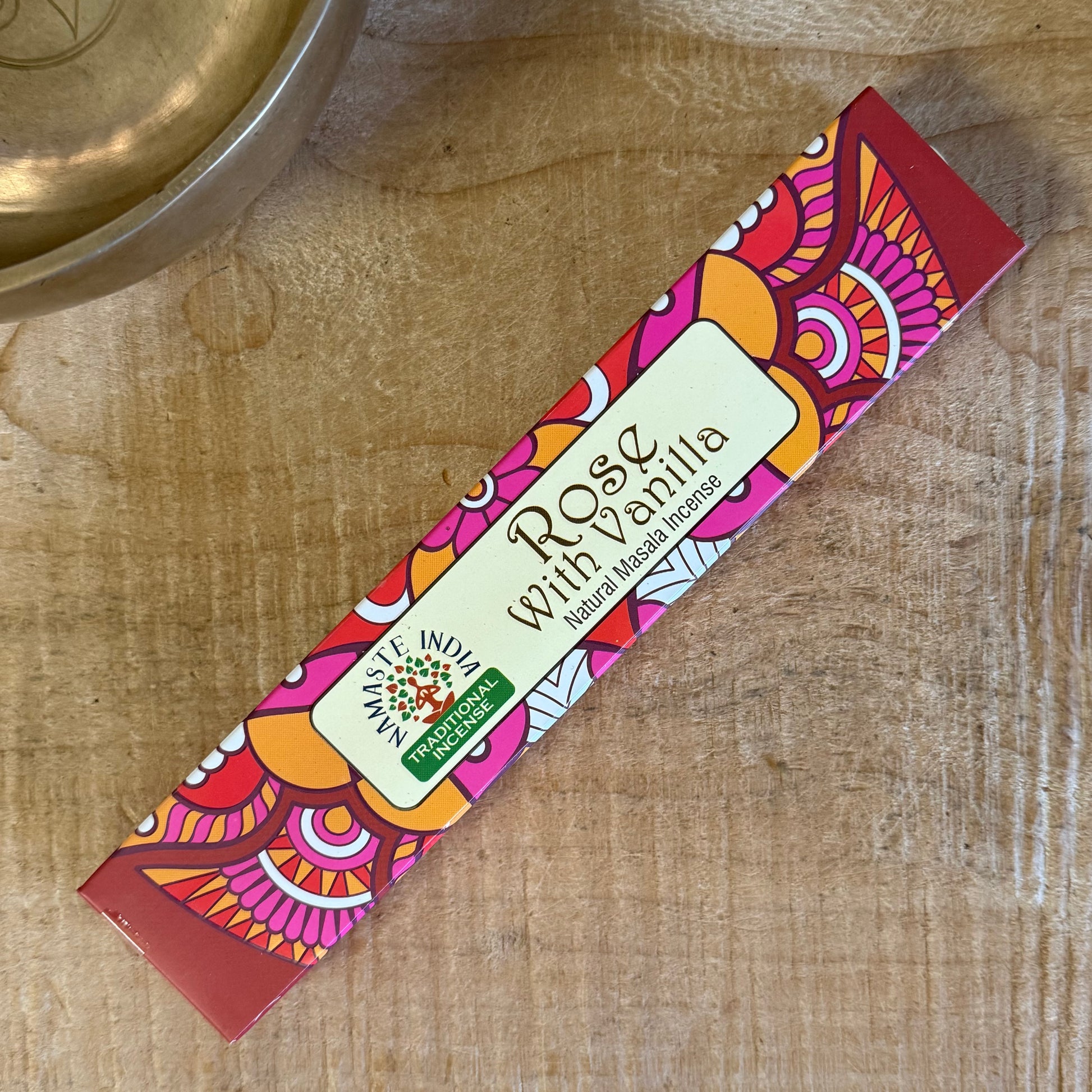 Rose and vanilla incense for relaxation, meditation, and loving energy
