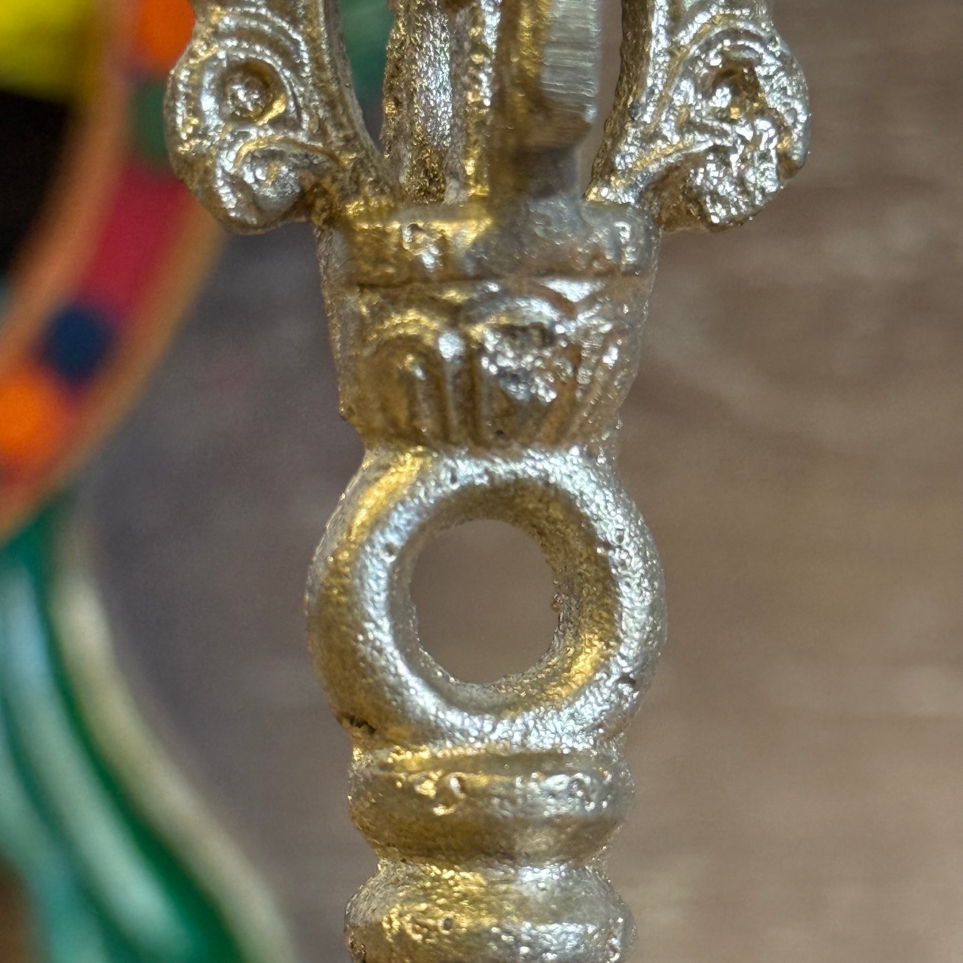 The Medium Tibetan Tingsha Bell is a sacred sound instrument, handcrafted with devotion and precision by skilled Tibetan artisans. Measuring 6 x 11.5 cm, it carries the essence of ancient mindfulness and Tibetan spiritual traditions.