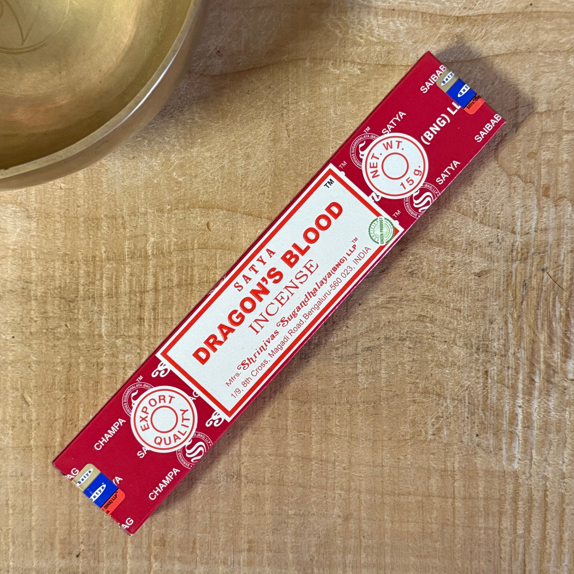  Satya Dragon’s Blood Incense – sacred, hand-rolled scent for protection, clarity, and spiritual focus. A powerful aid in meditation and ritual.