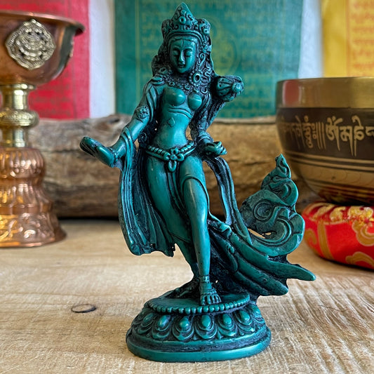 Dancing Tara Statue | Green Tara varada mudra 13 cm