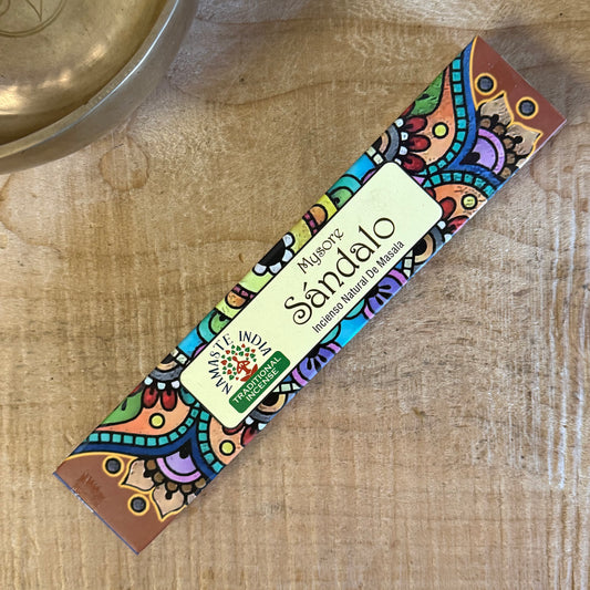 Sandalwood incense for meditation, grounding, and mindful focus