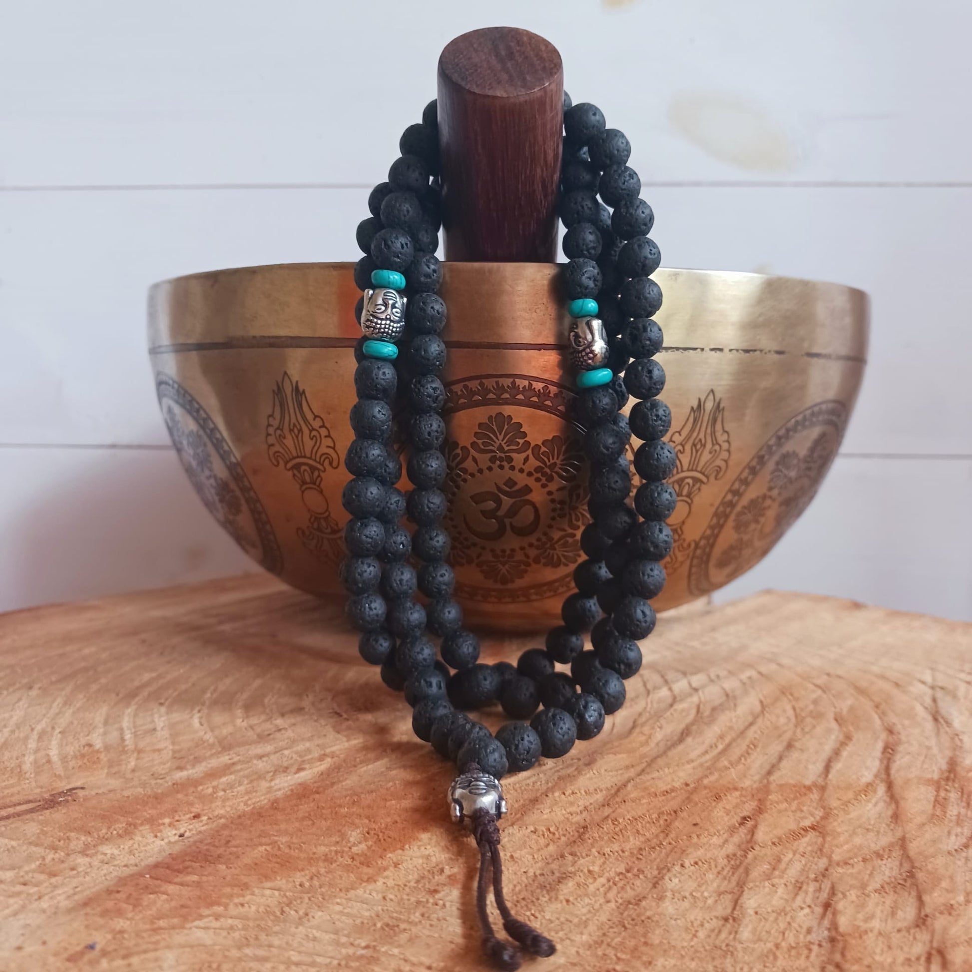 Lava Bead & Buddha Prayer Beads | Mallah Beads
