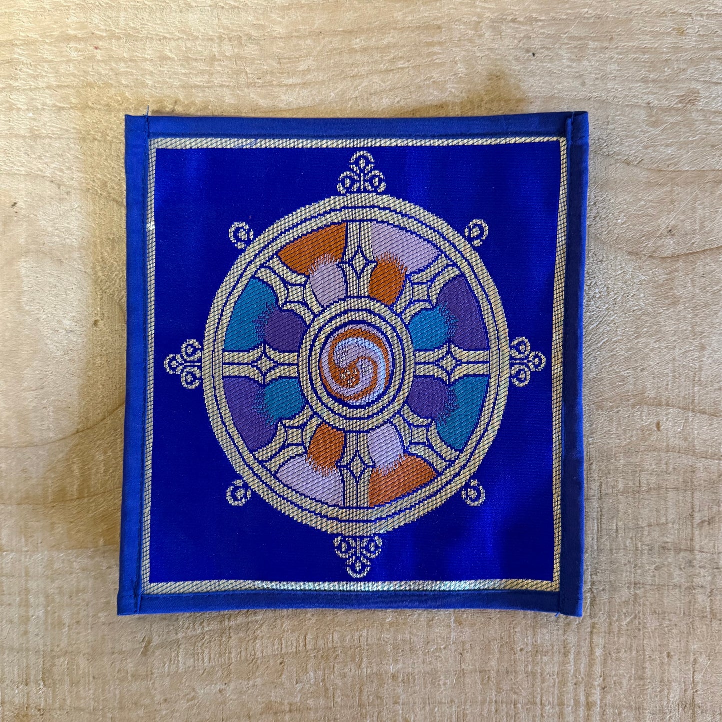 Handcrafted Tibetan altar cloth, silk brocade altar mat, altar cloth for meditation