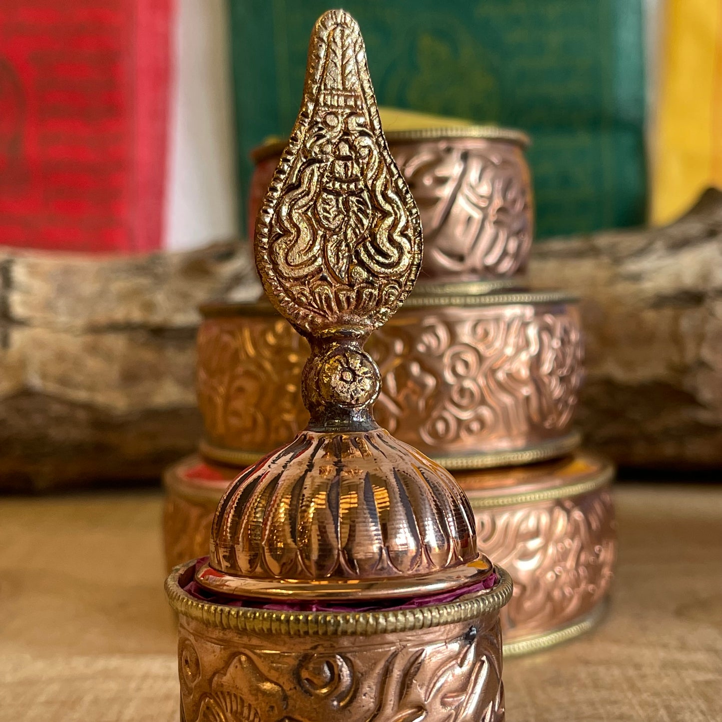 Copper Mandala Offering Set 10 cm | Buddhist Mandala