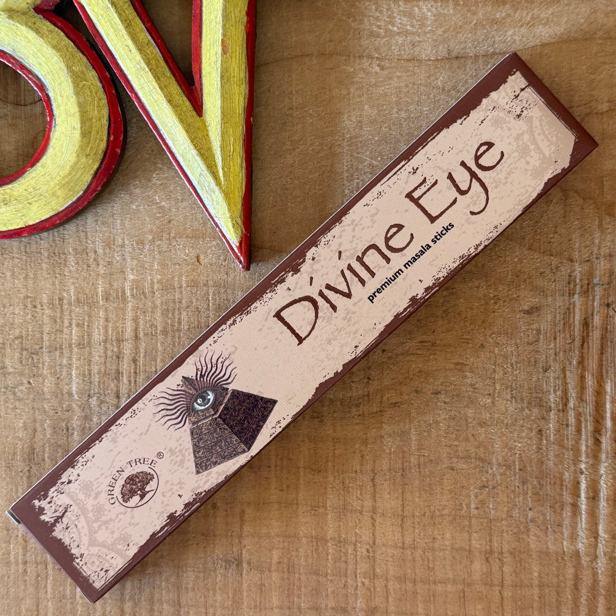 Green Tree Divine Eye Indian incense sticks made with natural essential oils, herbs, gums and wood resins