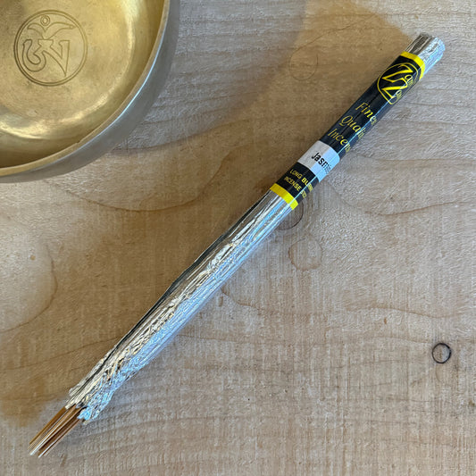 Zam Zam Jasmine incense sticks with a soft floral aroma. Long burning hand rolled incense for meditation, relaxation, and ritual use.