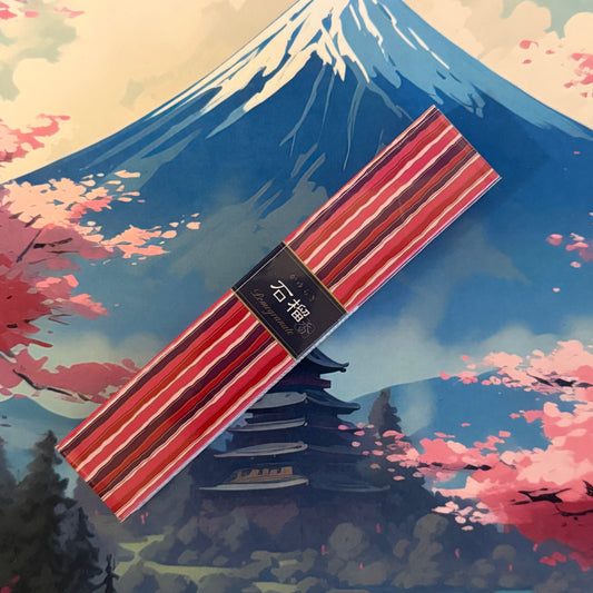 Kayuragi Pomegranate Japanese incense sticks in Paulownia wood box