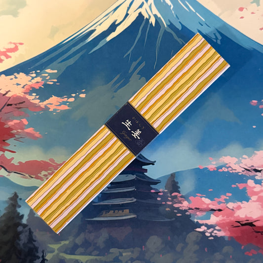 Kayuragi Ginger incense sticks in Japanese Paulownia wood box
