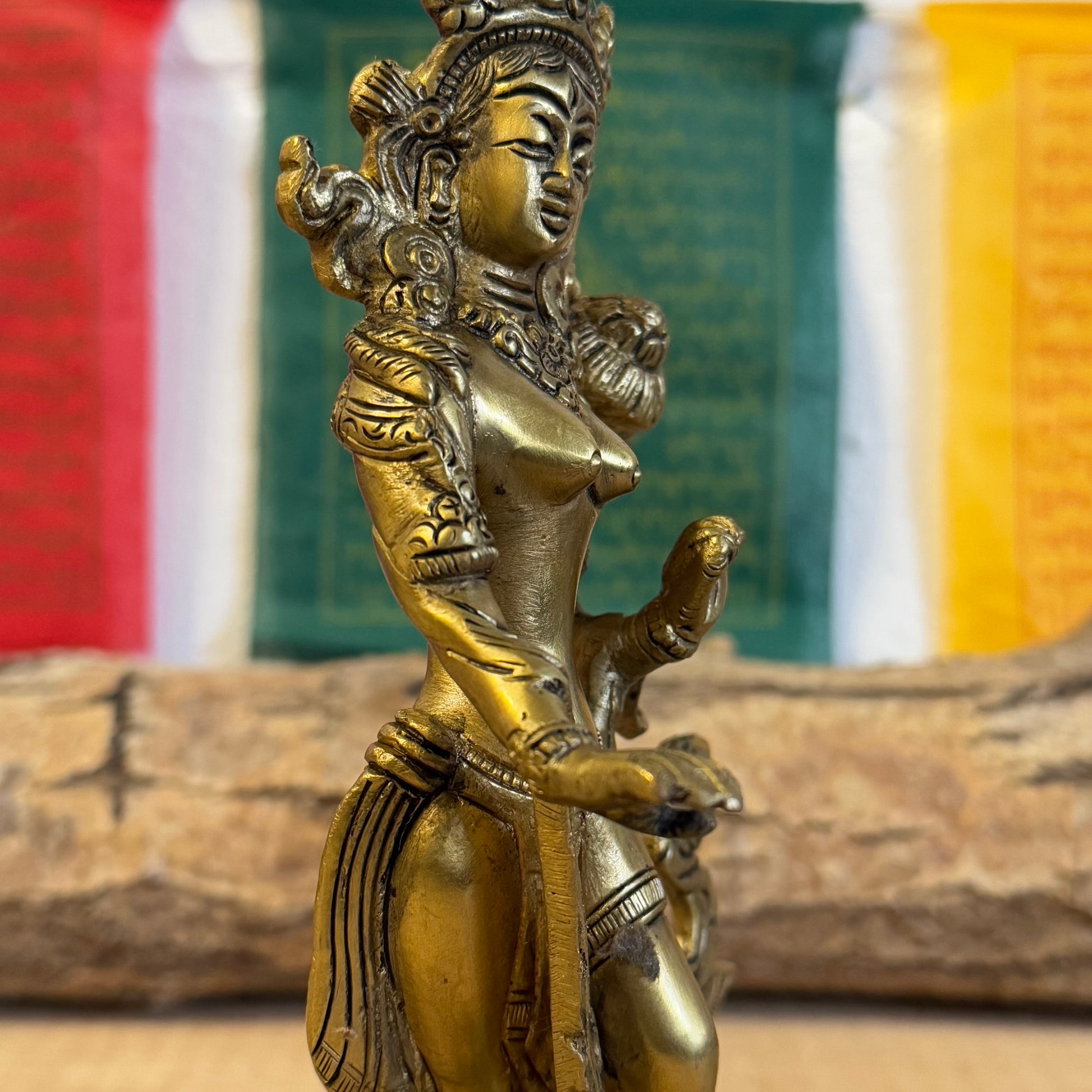 Green Tara (Chittamani Tara) Statue – 13 cm, 268 gm

Invite the compassionate energy of Green Tara, the beloved female manifestation of enlightened energy in Tibetan Buddhism, into your sacred space. As one of the most revered forms among the 21 manifestations of Tara, Green Tara symbolizes swift protection and the removal of obstacles.