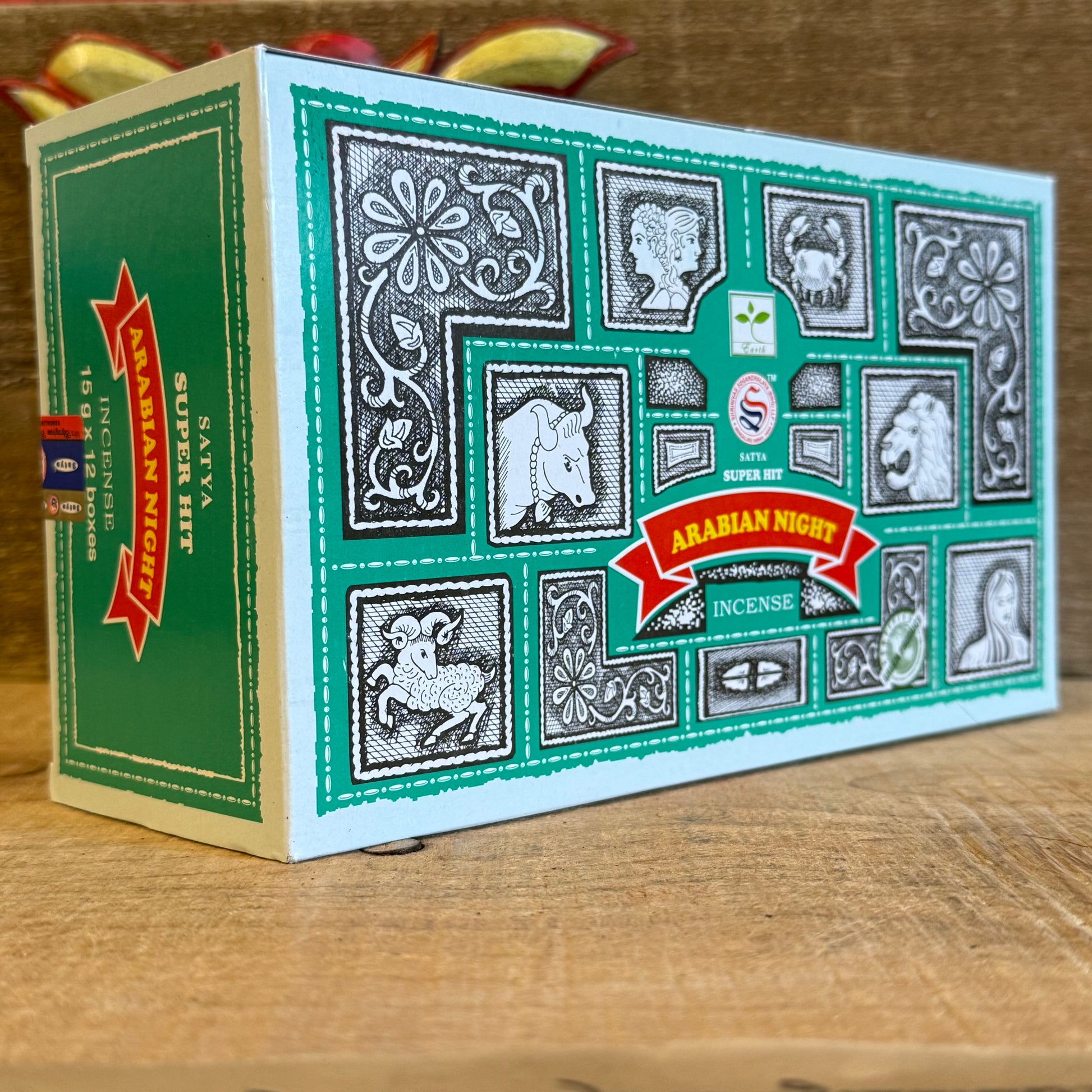 In the stillness of the evening, let the fragrance of Satya Super Hit Arabian Night Incense guide you toward peace. Crafted by the revered Shrinivas Sugandhalaya factory, this incense belongs to the world-famous Nag Champa Collection, cherished in Buddhist temples and meditation spaces across the globe.

Its base of sacred sandalwood is enriched with delicate flower oils, hand-rolled into each 20cm stick with mindful care. Light a stick to purify the atmosphere, deepen meditation, or simply invite calm into