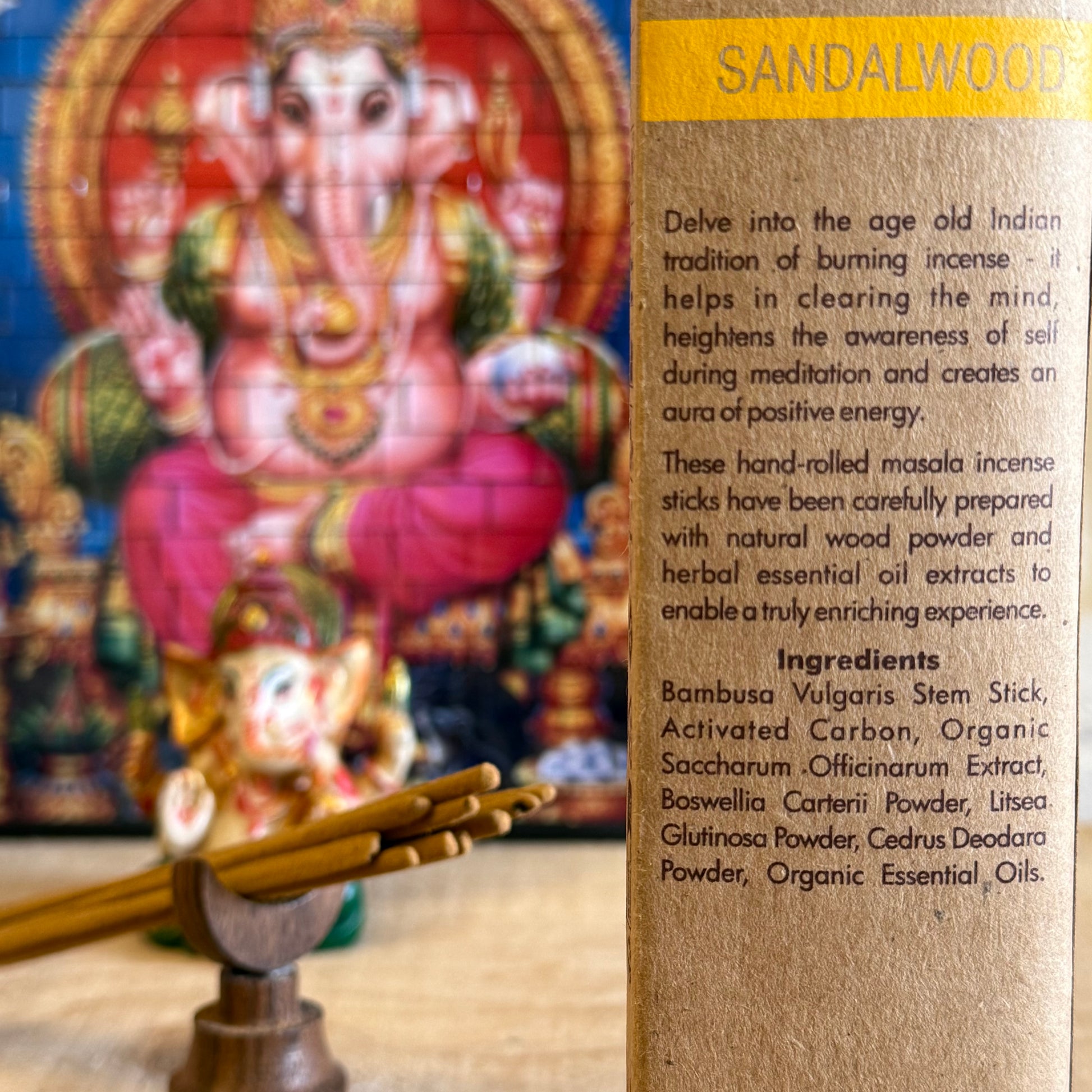 Sandalwood Incense – Organic Goodness | Luxury Scent from India

Experience the scent of luxury with Organic Goodness Sandalwood incense. Made in India, this rich, woody aroma is found in premium perfumes. 12 x 15g sticks.