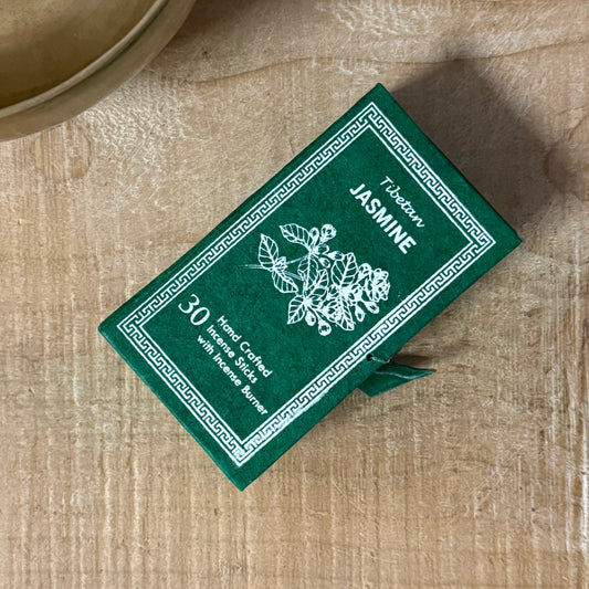 Highest Buddha Tibetan Jasmine incense gift set with clay holder, natural floral incense from Nepal

