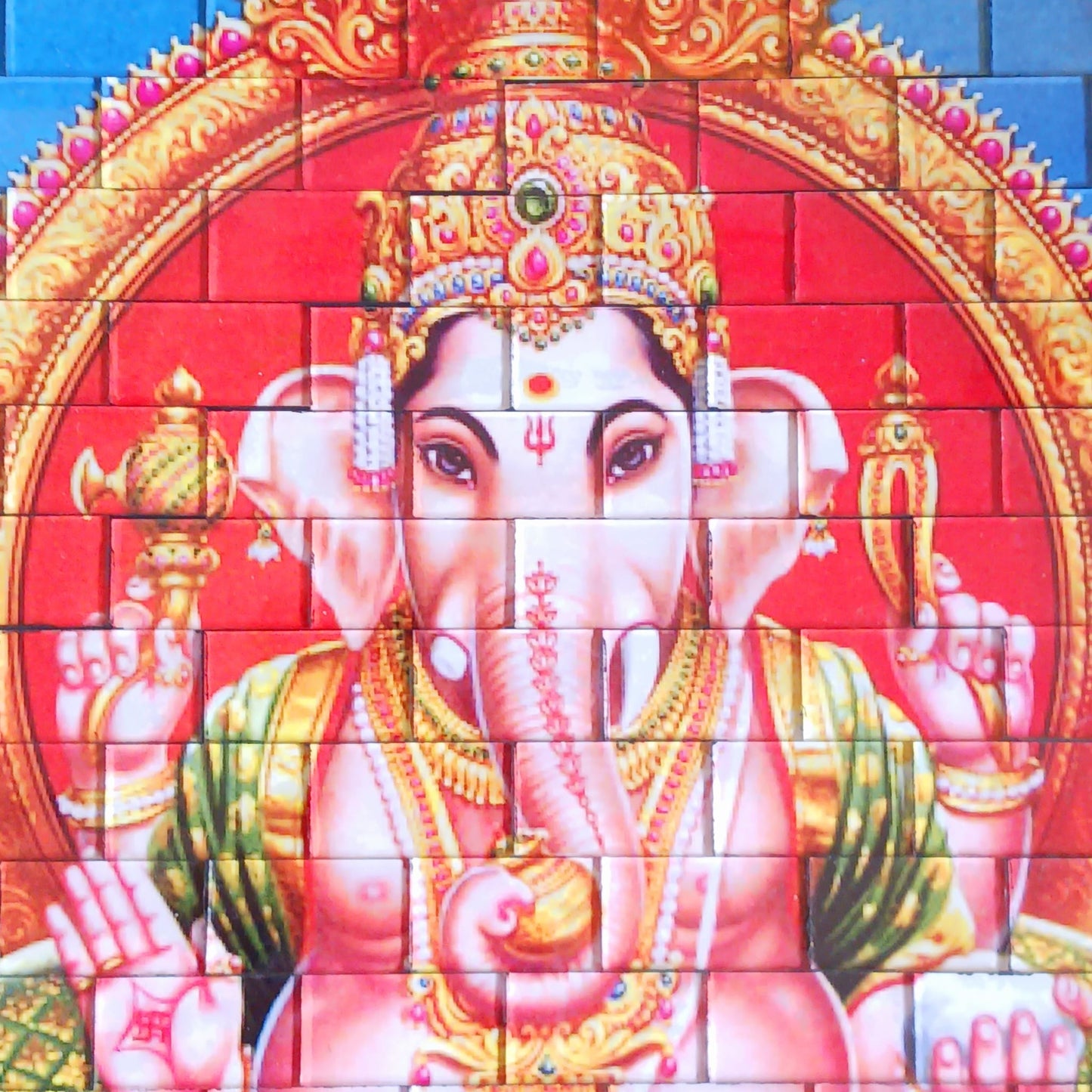 Mosaic Ganesh Wall Plaque