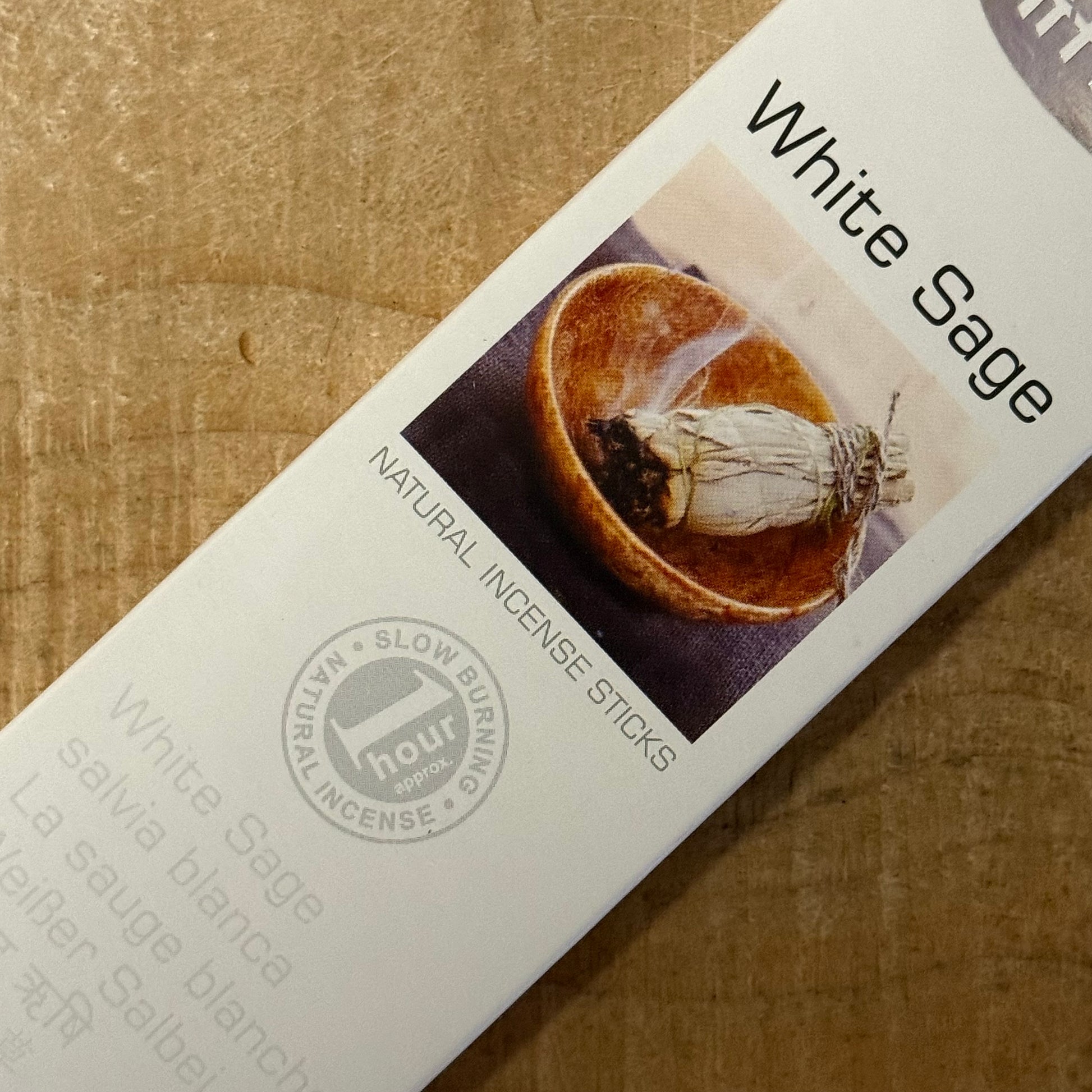 Nitiraj Platinum White Sage incense sticks. Fairtrade, slow-burning ritual incense for cleansing, purification, protection, and meditation.