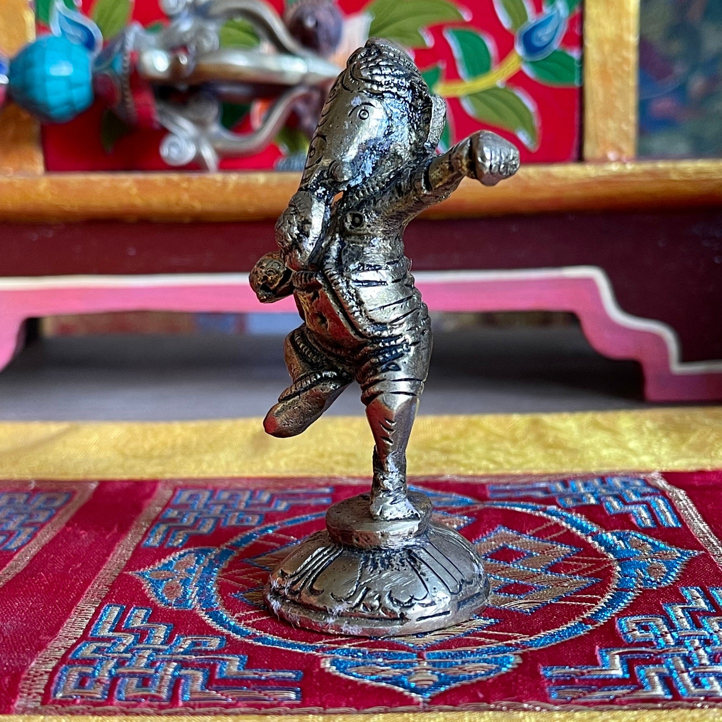 Dancing Ganesh Brass Statue 10 cm